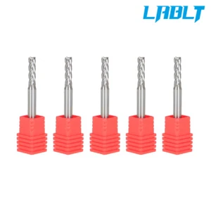 LABLT 5 Stck. 5/32 Zoll 4 Flöte 9/16 Zoll Schnittlänge 2 Zoll Gesamtlänge Hartmetall Schaftfräser - Bild 1 von 12