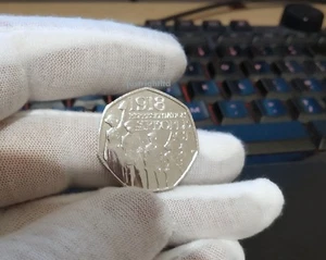 2018 Representation of The People Act 1918 moneta da 50 p non in circolazione - Foto 1 di 1