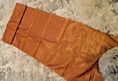 5 yards Vintage New Old Stock Gold Metallic Rust Fabric Yardage - Image 1 of 4