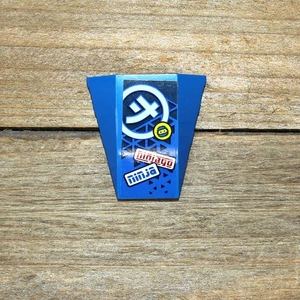 LEGO 47753pb127 Blue Wedge 4x4 Triple Curved Sticker Set 71709 Ninjago Logogram - Picture 1 of 3