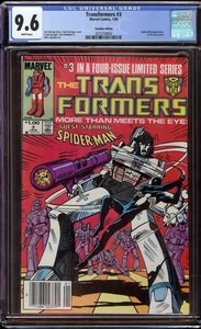 Transformers # 3 CGC 9.6 White (Marvel, 1985) Early Symbiote Spider-Man Canadian - Picture 1 of 1