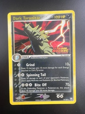 Dark Tyranitar - 19/109 - Pokemon Ex Team Rocket Returns Reverse Holo LP - Image 1 of 2