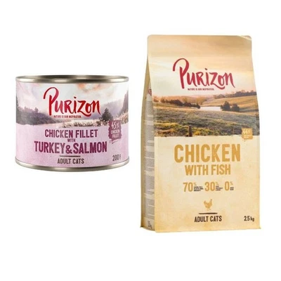 Purizon Kombi-Paket: 24 x 200 g Nassfutter + 2,5 kg Trockenfutter - Bild 1 von 4