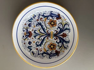 Nova Deruta Italien Pasta Servierschale 11" Keramik blau gelb - Bild 1 von 11