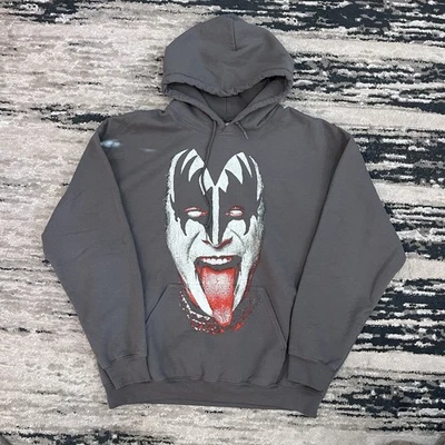 Opium Men’s Kiss Hoodie Size Large Grey Pill Over Hoodie - Image 1 of 4