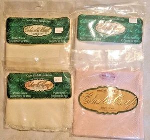 LOT OF 4 BREAD COVERS - CHARLES CRAFT - 18” X 18” Various Colors NEW - Picture 1 of 6