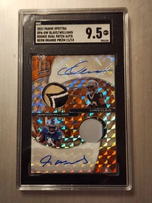 2022 Panini Spectra Olave/Williams Dual Patch Auto 11/15 - Image 1 of 3