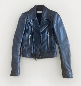 Balenciaga Moto Jacket 34 Leather Xs Womens - Picture 1 of 9