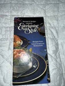 VINTAGE 1980 COOK BOOK BENSON AND HEDGES ENTERTAINING WITH STYLE - Foto 1 di 7