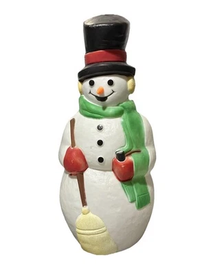 ⛄️38” Vintage Empire Snowman Carrot Nose Blow Mold Lighted Christmas - Image 1 of 4