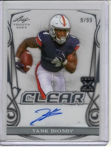 2023 LEAF TRINITY CLEAR TANK BIGSBY ROOKIE/RC AUTO #9/99 - Picture 1 of 2