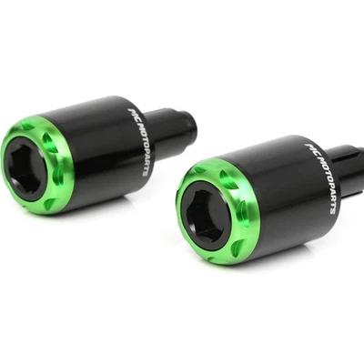 Enchufes extremos de barra verdes MSHINE para Kawasaki Vulcan 650 S 15 16 17 18 19 20 21 Foto 1 de 4