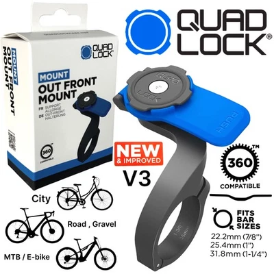 QUAD LOCK Out Front Mount V3 Fronthalterung Fahrrad MTB Road Lenker Handy Halter - Bild 1 von 4