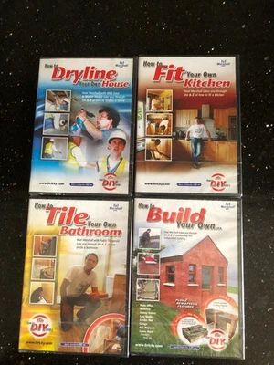HOW TO DRYLINE YOUR OWN  HOUSE BUILD YOUR OWN TILE BATHROOM FIT KITCHEN NEW DVDS - Image 1 of 2