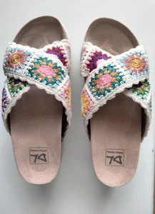Dirty Laundry Sandals Womens Plays Crochet Platform Multicolor Slip On W/Box 8 - Picture 1 of 13