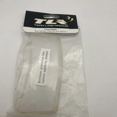 Team Losi Racing 22T 3.0 Rear Lexan Stadium Truck Spoiler (2) (Clear) TLR230009 - Image 1 of 2