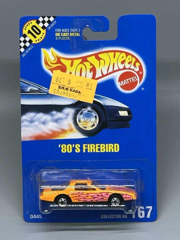 Tarjeta azul Firebird de los 80 de Hot Wheels #167- variación sin perno Thunder superior Foto 1 de 1