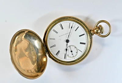 ILLINOIS Pocket Watch Grade 2 Model 1 18 Size Gold-Filled Case Springfield 1883 - Image 1 of 4
