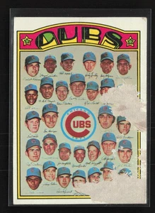 1972 Topps #192 Chicago Cubs Chicago Cubs PR ** PAPER LOSS ** - Bild 1 von 2