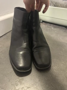 Vagabond Hedda Black Leather Boots High Heel Size UK 5 EU 38 - Picture 1 of 4