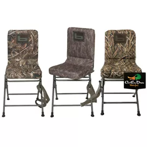 NEW BANDED GEAR SWIVEL BLIND CHAIR - DUCK HUNTING CAMO PIT SEAT STOOL PADDED - - Picture 1 of 9