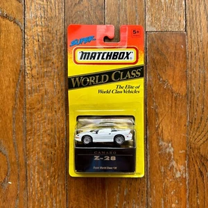 1/64 MATCHBOX White CAMARO Z-28 Super World Class Collector #38 NEW - Picture 1 of 5