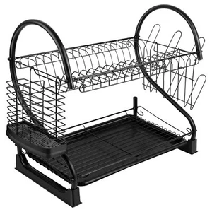 2-Tier Multi-function Stainless Steel Dish Drying Rack,Cup Drainer Strainer - Picture 1 of 12