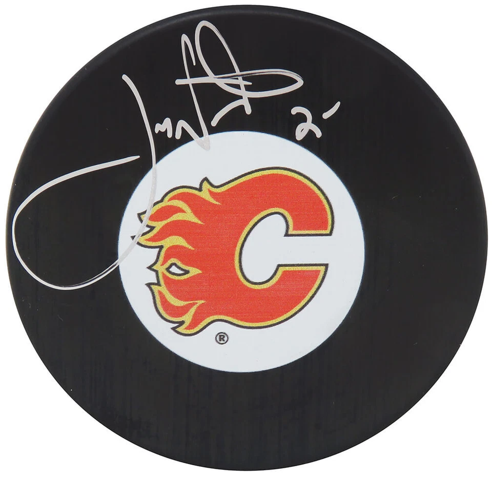 Disco de hockey con logotipo de estrellas de Dallas firmado por Joe Nieuwendyk - (certificado de autenticidad deportivo de Schwartz) Foto 1 de 1