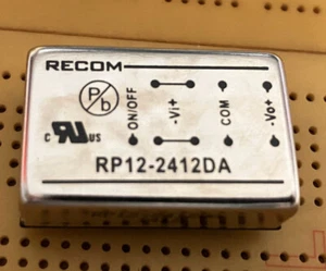 Convertidor ±12V ±1% ±500mA 12W DC/DC 18-36Vin 1.6kV aislado. Recom RP12-2412DA - Imagen 1 de 7