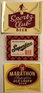 Marathon City Brewing Co. Marathon, Wi. 3 Different Unused Vintage Beer Labels - Picture 1 of 4