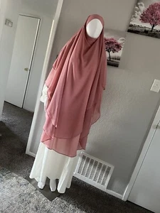 Two Layers KhimarWith Batwing Sleeve Dress,Khimar, Niqab,Hijab, Jilbab,حجاب،نقاب - Picture 1 of 9