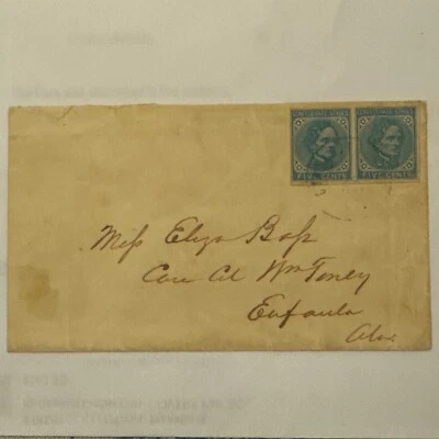 Estampillas de Estados Confederados #6 en sobre, de la colección Roosevelt, originales Foto 1 de 4