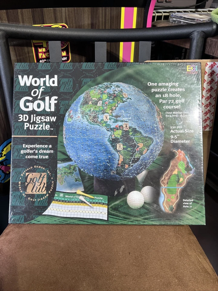 Buffalo Games “World Of Golf” 3D Globe Jigsaw Puzzle 530 Pcs 9.5” ~ NEW SEALED! - Image 1 of 1