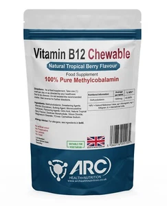 Vitamin b12 Sublingual Sugar Free Methyl 1000mcg 400 Tablets, Made in UK - Picture 1 of 8
