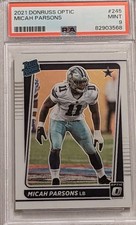 2021 Optic Micah Parsons Rated Rookie Card #245. PSA 9 MInt