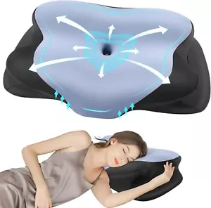 Gebärmutterhalskissen zum Schlafen, Kontur Memory Foam Kissen für Nacken und Schulter - Bild 1 von 7