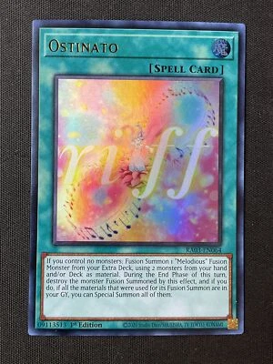 Yu-Gi-Oh TCG #RA03-EN064 Ostinato 1st Edition Ultra Rare NM Printing Line - Image 1 of 2