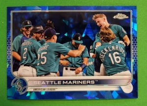2022 Topps Chrome Sapphire SEATTLE MARINERS TEAM CARD #489 - Picture 1 of 2
