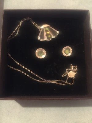 Collana donna Argento 925 e Cristallo + Orecchini In Argento e Cristallo - Immagine 1 di 4