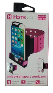 iHome Universal Adjustable Sport Armband - Pink - Picture 1 of 7