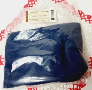 Longaberger Oval Serving Tray Basket Liner Indigo New - Picture 1 of 2
