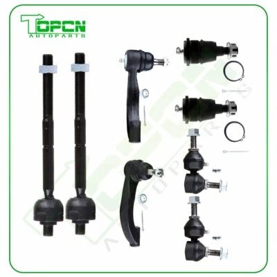 8Pcs Front Ball Joints Tie Rods Sway Bars Kit For 1996-2006 Dodge Stratus Sedan Foto 1 de 4