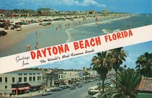 Greetings from Daytona Beach Florida Vintage Postcard FL - Picture 1 of 2