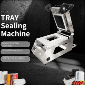 Stainless Steel Food Manual Tray Sealer Meal Tray Sealing Machine Table Top - Picture 1 of 28