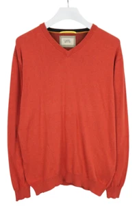 Camel Active Sweater Men XL Sweater Elbow Patches Knitted Orange - Picture 1 of 10