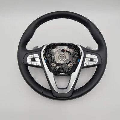 BMW X3 2018-23 volante cuero interruptor de control palancas de cambio sin calefacción Foto 1 de 4