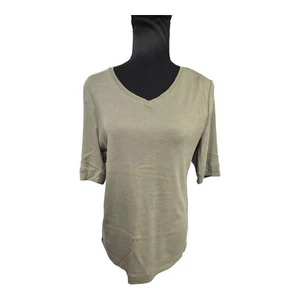 CHICO'S Vetiver The Ultimate Tee SS V-Neck Basic Knit Shirt Women's MED NWT - Picture 1 of 7