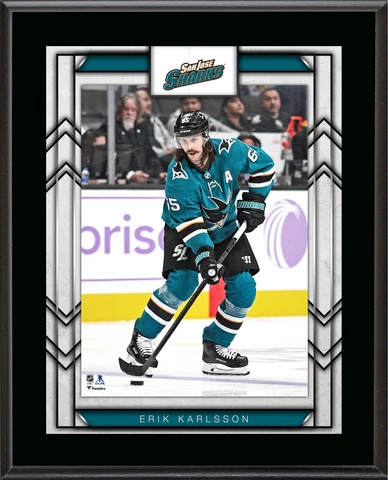 Erik Karlsson San Jose Sharks 10.5" x 13" Sublimated Player Plaque Cover
