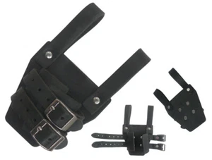 6"X4" Belt Attachment Dagger Frog w/ 2 Securing Straps Black - Picture 1 of 1