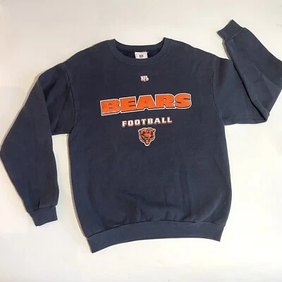 Sudadera de Colección Chicago Bears NFL Cuello Redondo Azul Marino Foto 1 de 4
